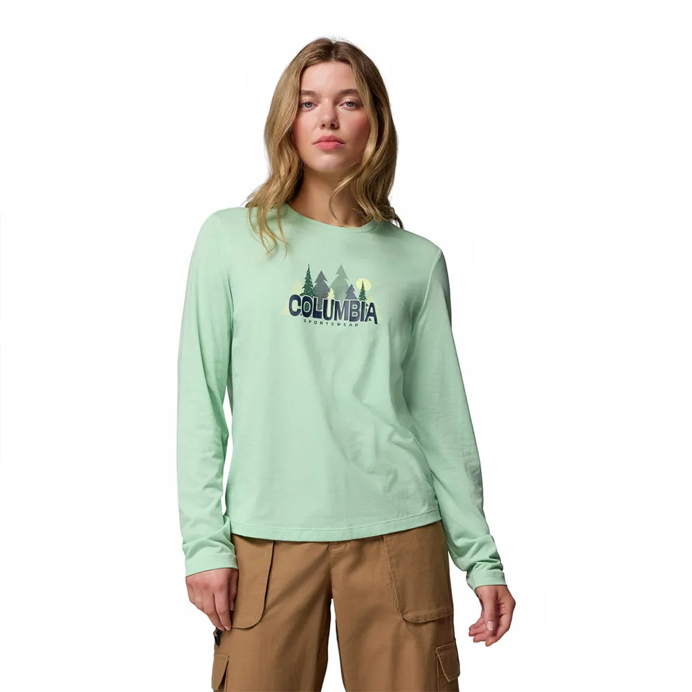 

Лонгслив Columbia Ruby Springs Graphic, зеленый