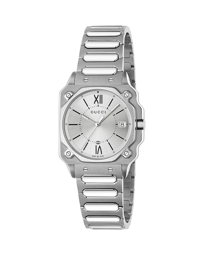 

Часы G-Flat, 30 мм Gucci, серебряный