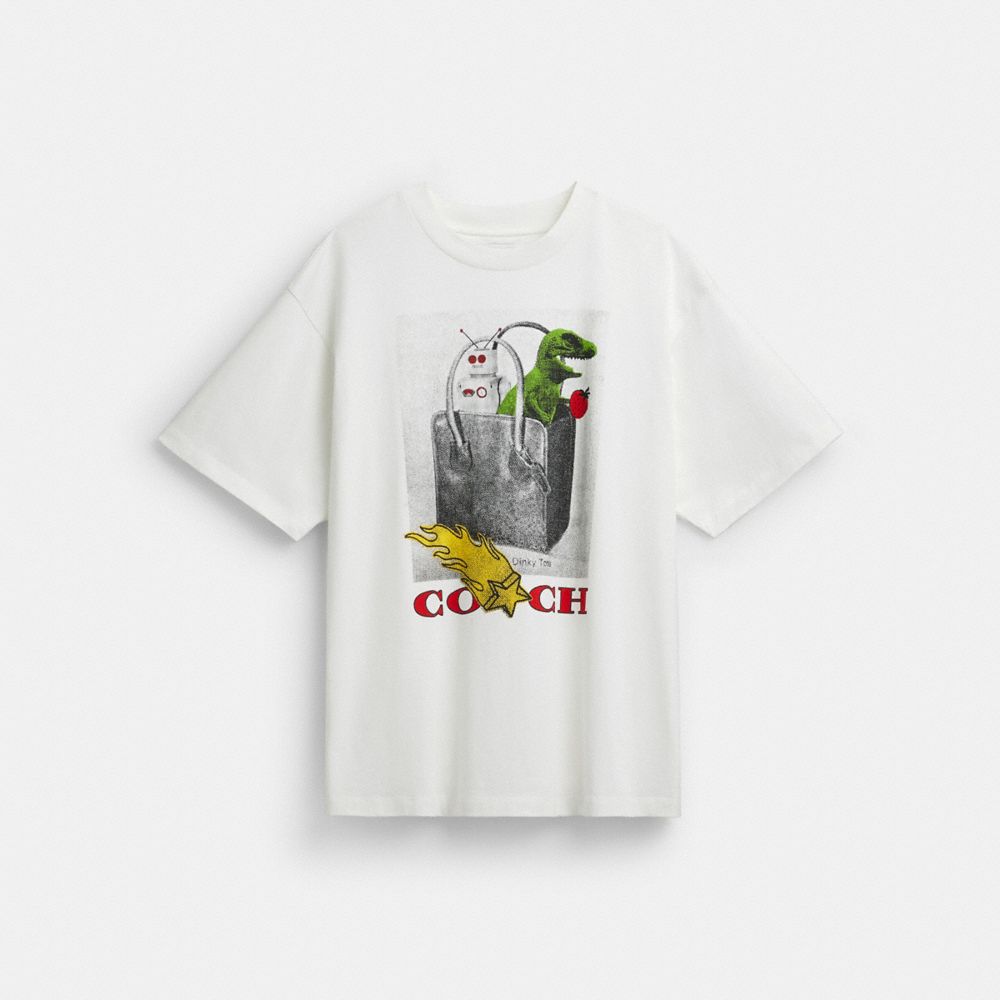 

Футболка Coach Collage Relaxed T Shirt, белый