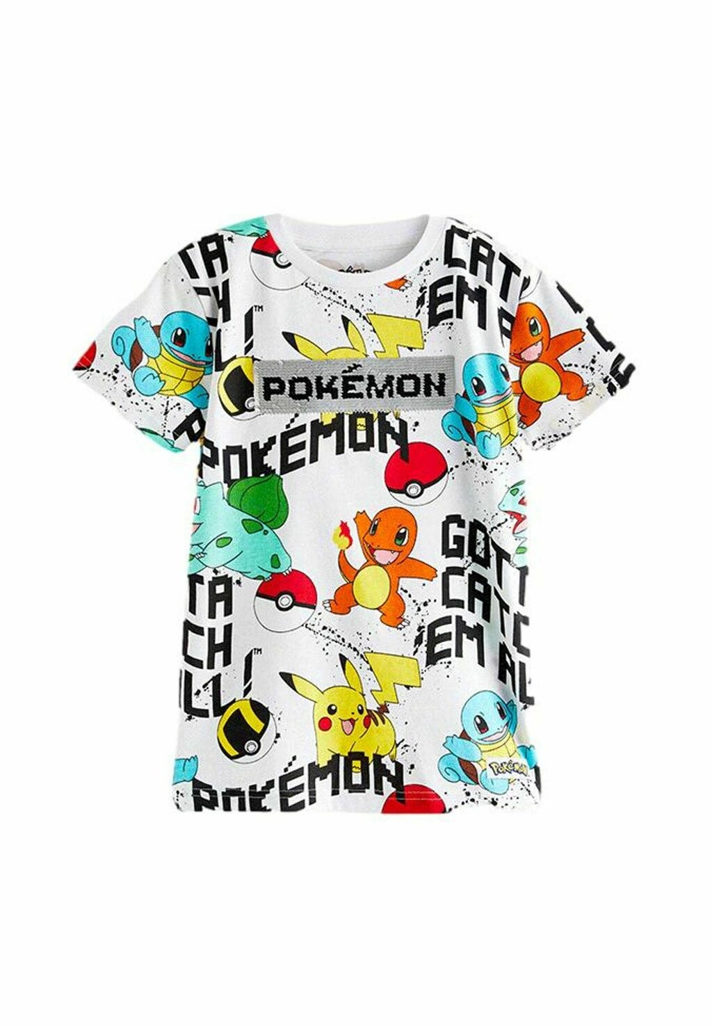 

Футболка с принтом POKÉMON SEQUIN Next, цвет pokémon white