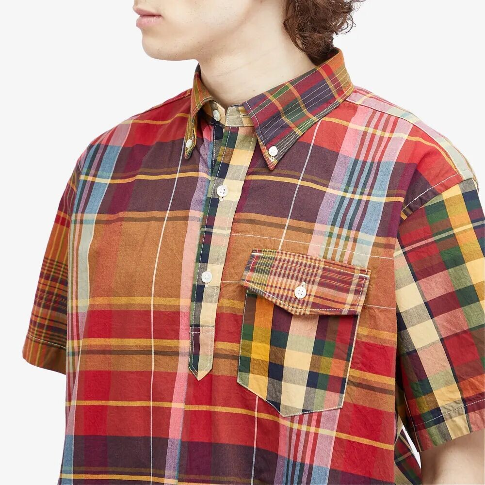 

Engineered Garments Рубашка на пуговицах с короткими рукавами Popover, красный