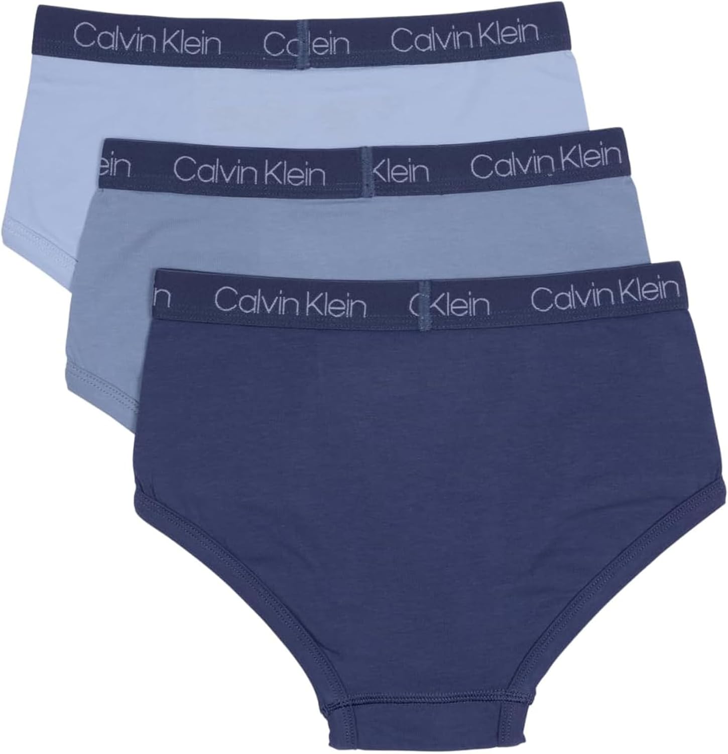 Комплект из 3 трусиков-брифов Calvin Klein для мальчиков Little Modern из хлопка разных цветов, Blue Indigo/Ashley Blue/Skyway — фото 2