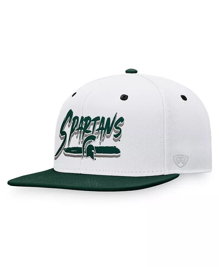 

Мужская белая, зеленая бейсболка Michigan State Spartans Sea Snapback Top of the World