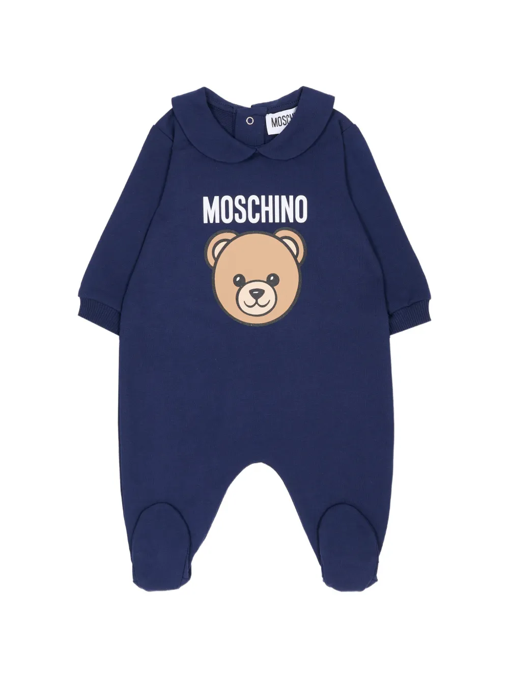 Комплект боди с принтом медведя Moschino Kids, синий — фото 2