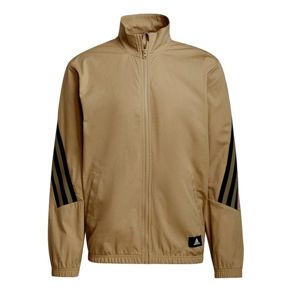 

Куртка adidas M Future Icon Contrasting Colors Stripe Splicing Woven Stand Collar Sports Logo Jacket Khaki, мультиколор