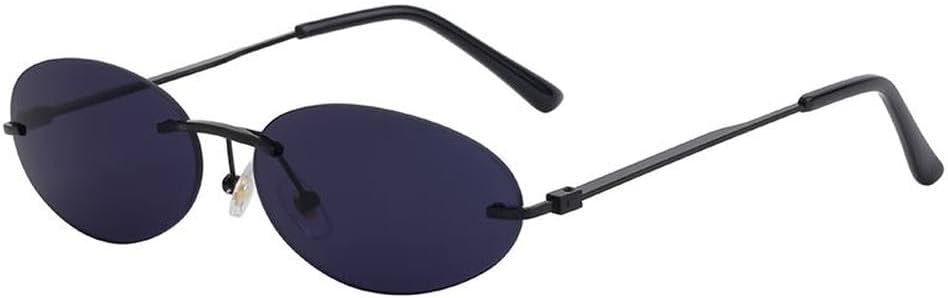 

Солнцезащитные очки в маленькой овальной оправе для женщин и мужчин, роскошные винтажные солнцезащитные очки без оправы для мужчин, Boundless Eyewear Shades UV400, SUN684 Generic, C2darkbluegray