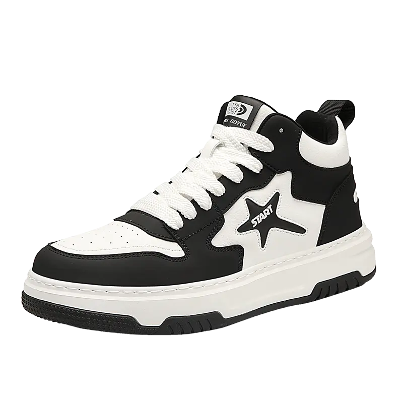 

BOLE Низкие скейтерские кроссовки мужские бело-черные, цвет White Black