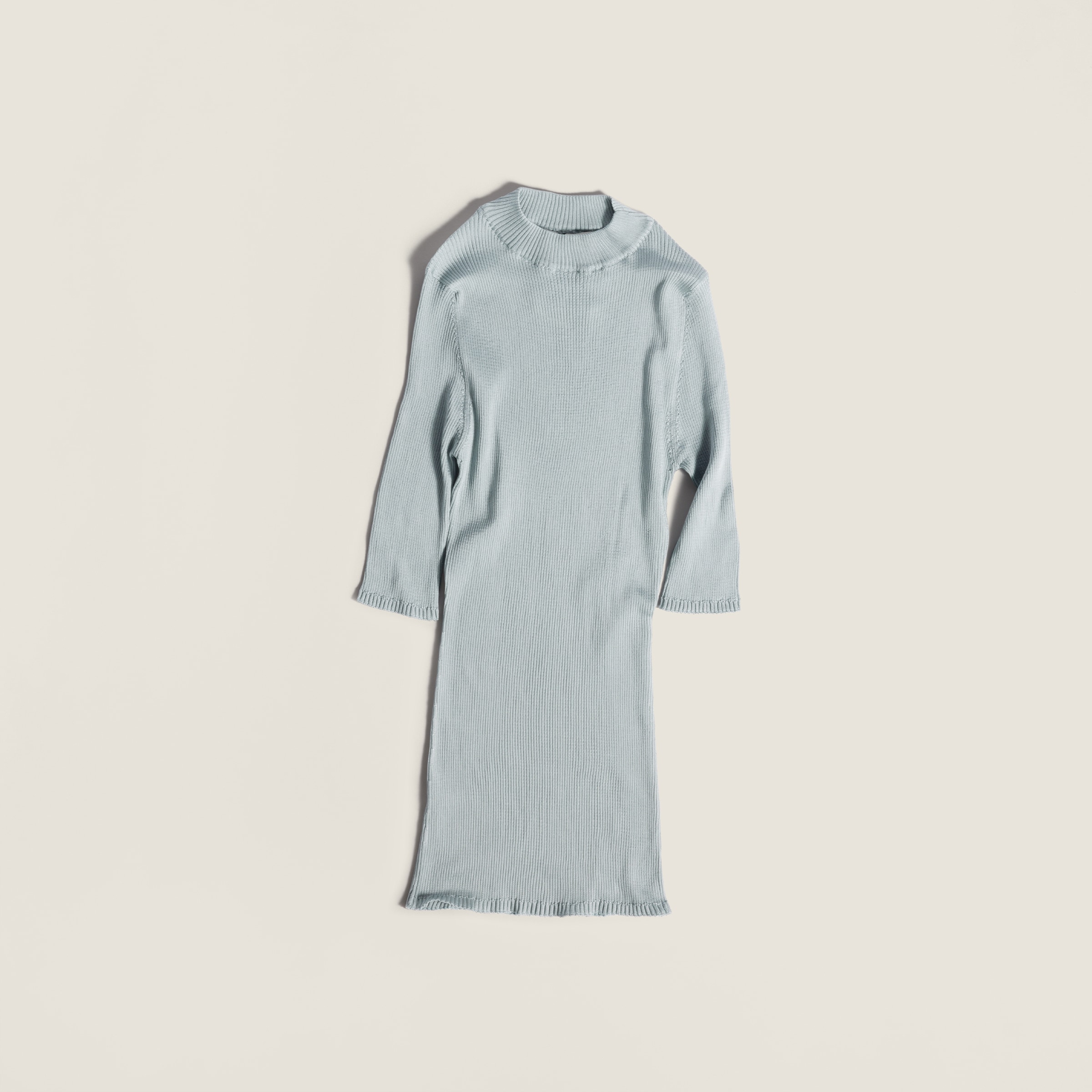 

Шелковый свитер с воротником-стойкой MIU MIU, голубой