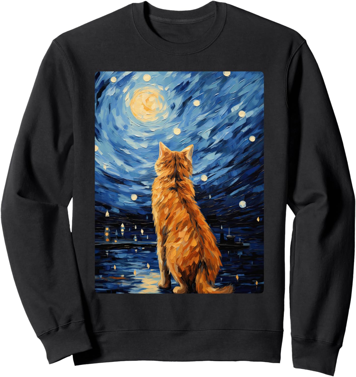 

Толстовка с принтом в виде портрета кошки, милый котенок, черная Oil Print Animals