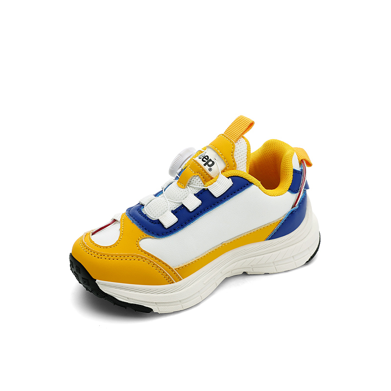 Jeep Беговые кроссовки Running Collection Lightweight Cushioning Slip Resistant Low top Ivory White Yellow для детей — фото 4