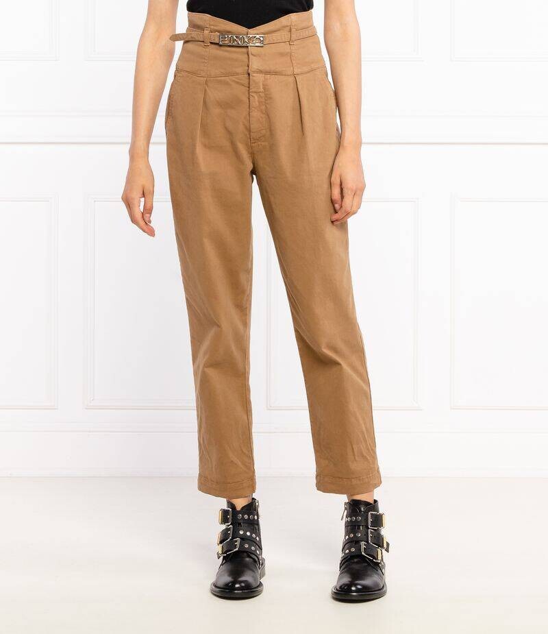 

Брюки Pinko ariel regular fit, кэмел