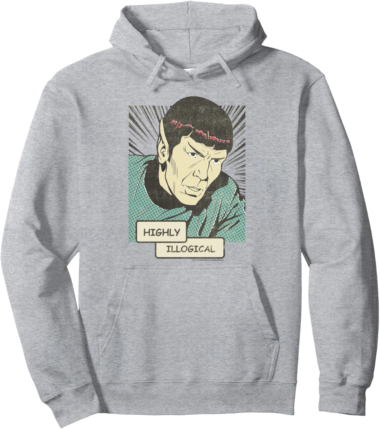 

Худи в стиле ретро-комикса по мотивам оригинального сериала «Звездный путь» с изображением Спока, серая Star Trek, Серый, Худи в стиле ретро-комикса по мотивам оригинального сериала «Звездный путь» с изображением Спока, серая Star Trek