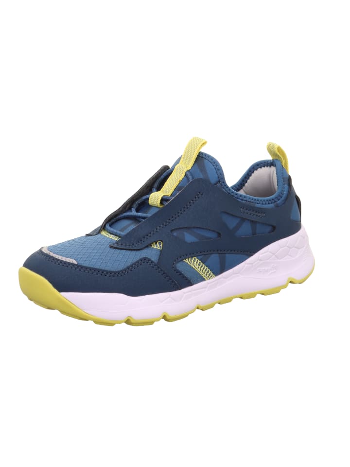 

Кроссовки на шнуровке superfit, цвет blau/gelb