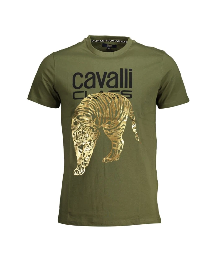 

Футболка с круглым вырезом и принтом логотипа Cavalli Class, зеленый