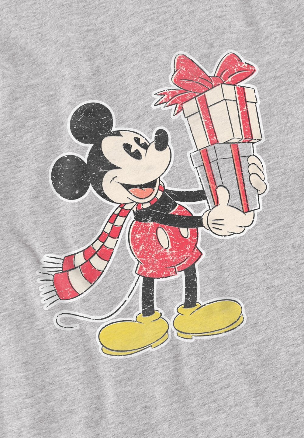 

Футболка с принтом MICKEY MOUSE CHRISTMAS PRESENT Disney, серый