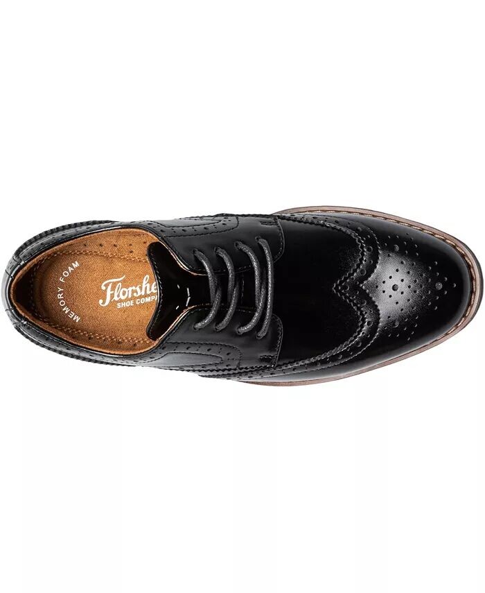 Оксфорды Little Boys Rucci Junior с крылышками Florsheim, черный — фото 4