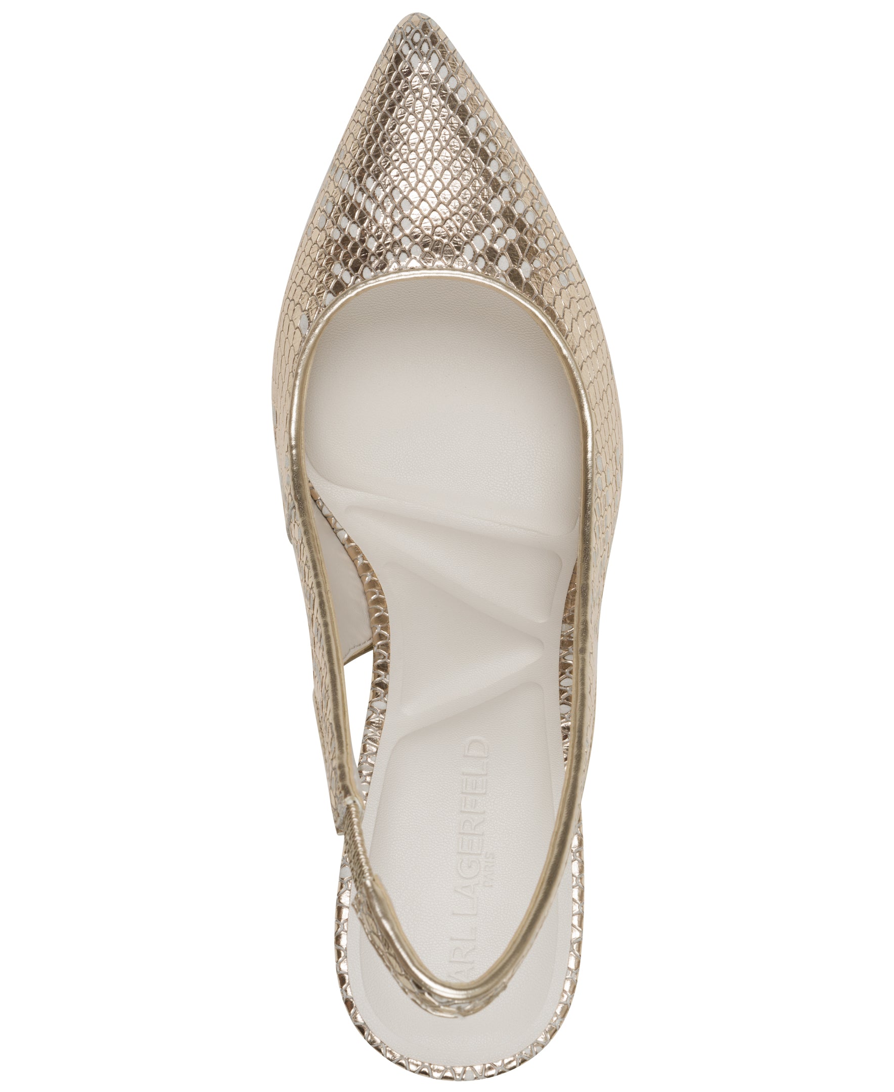 Туфли-лодочки Rosalyn Slingback KARL LAGERFELD PARIS, золотой — фото 3