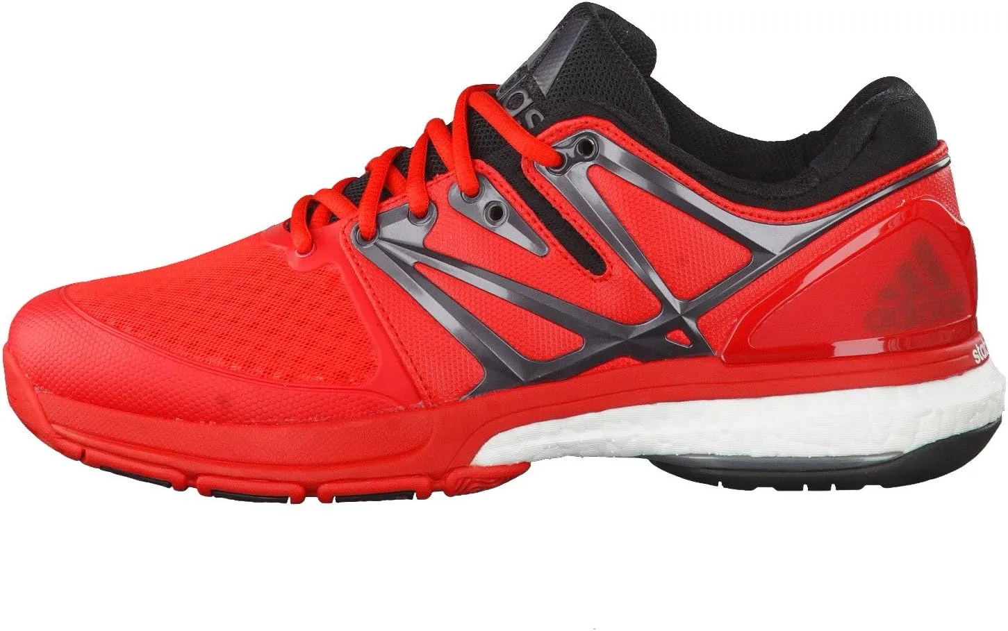 Мужские гандбольные кроссовки Adidas Stabil Boost, черный/красный — фото 2
