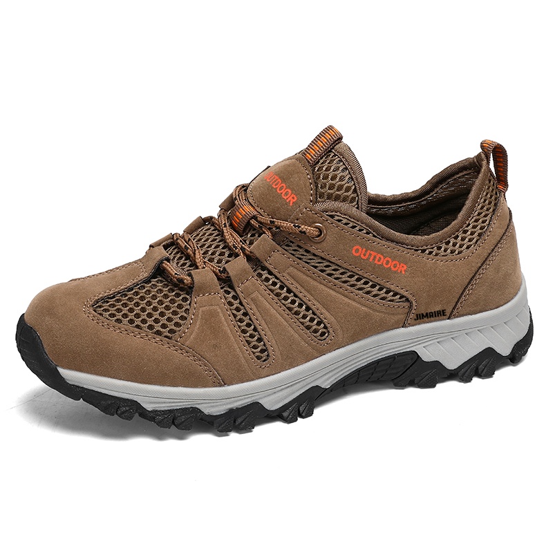 

Амортизирующие, нескользящие, износостойкие, дышащие и легкие низкие повседневные туфли для мужчин King Jinmai, Khaki