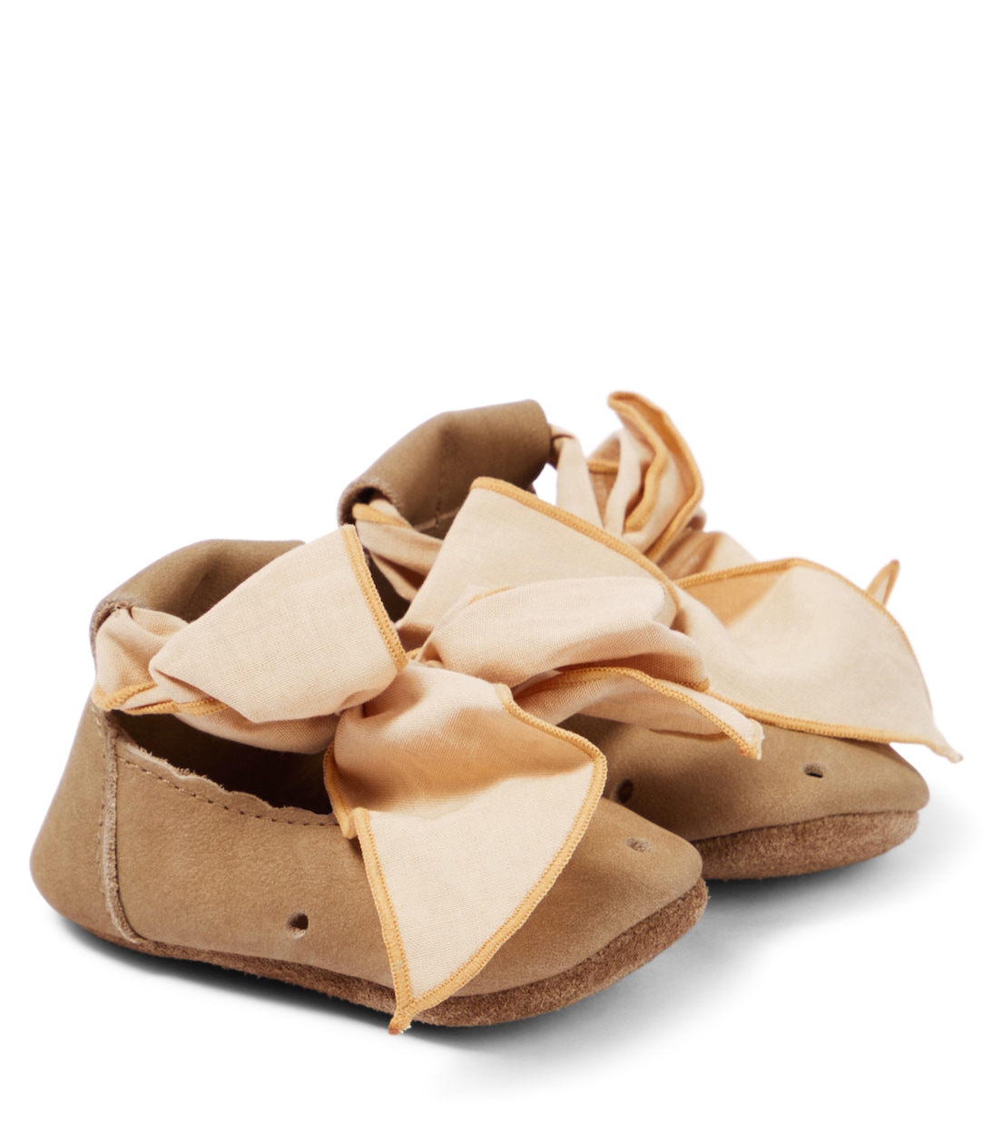 

Туфли из кожи Baby Novi с бантом Donsje, Truffle Nubuck
