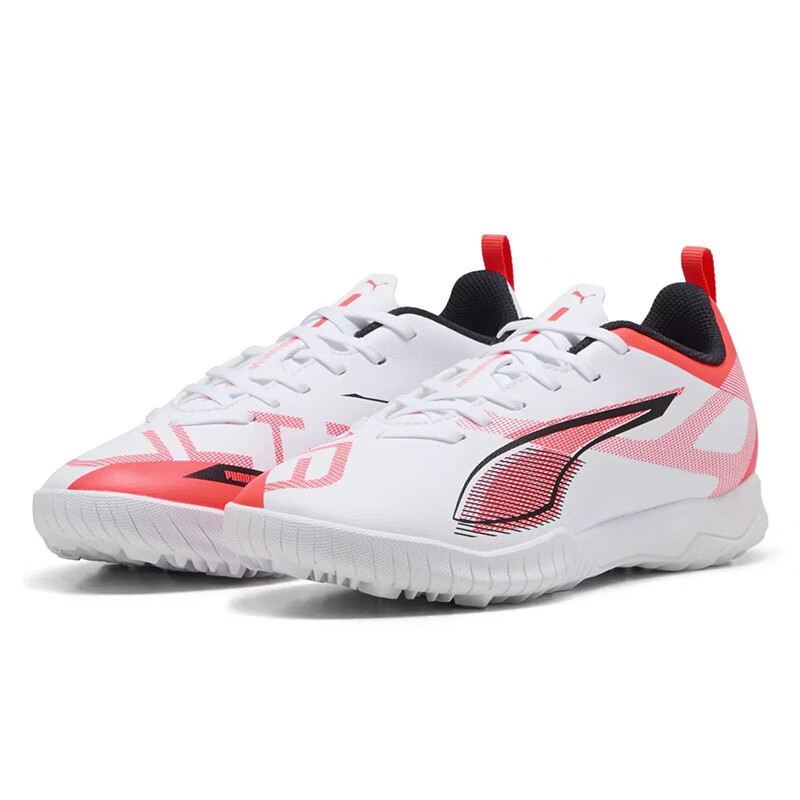 Ультра 5 play низкие детские футбольные бутсы kids PUMA, белый — фото 4