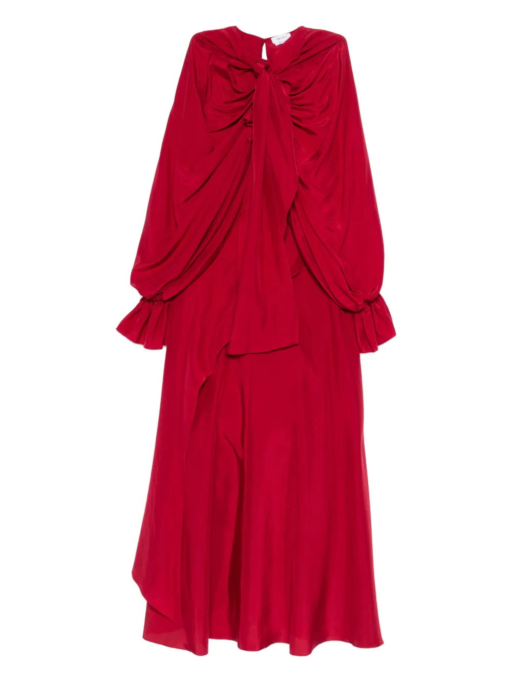 

Платье макси с оборками Alexander McQueen, красный