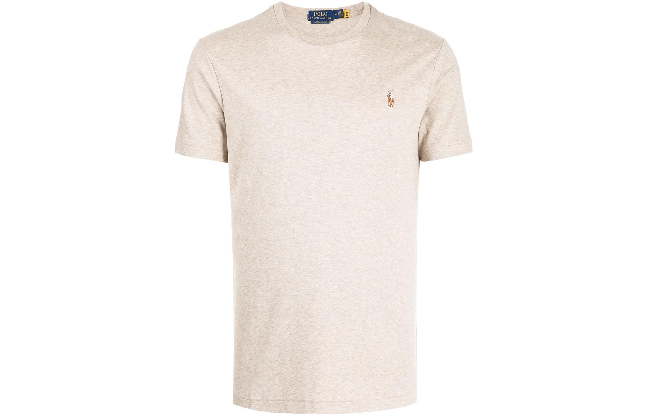 Футболка с вышивкой Polo Pony Polo Ralph Lauren, бежевый — фото 3