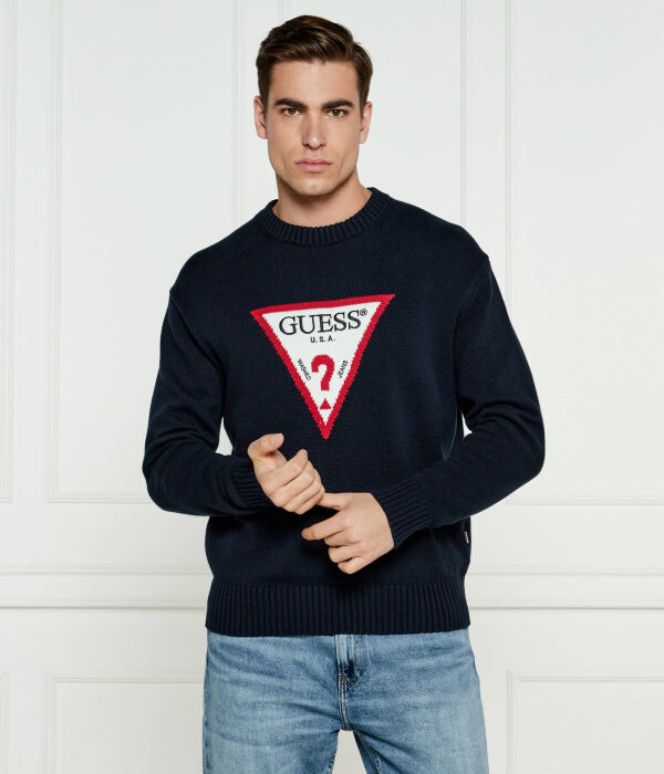 

Свитер мужской Guess Jeans с логотипом бренда, синий