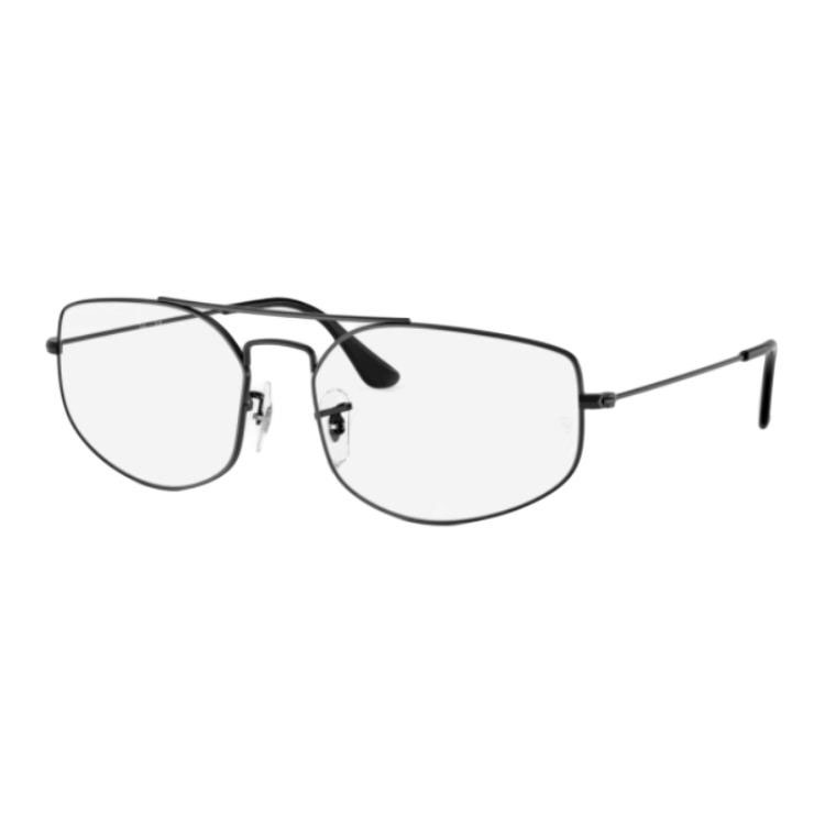 

RayBan Металлическая оправа для очков неправильной формы унисекс черная, Black