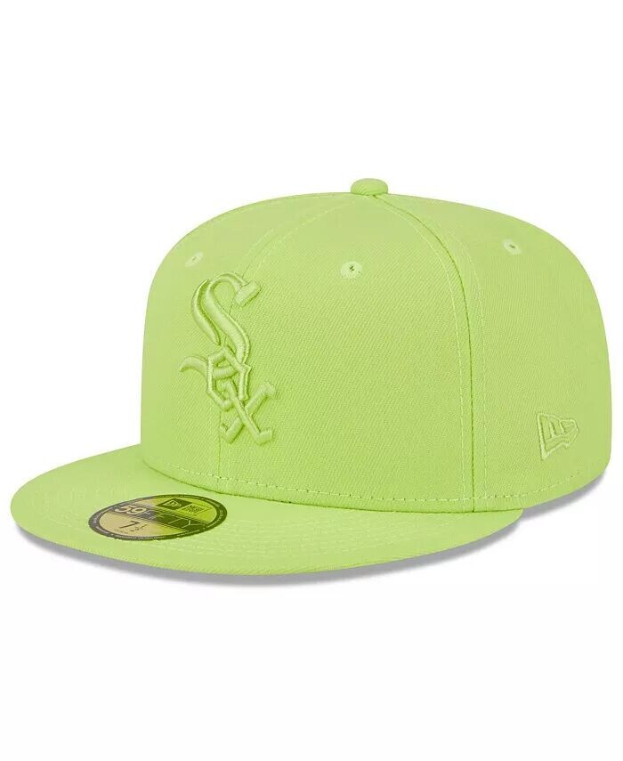 

Мужская неоново-зеленая кепка Chicago White Sox 2023 весеннего цвета Basic 59FIFTY приталенная шляпа New Era, зеленый