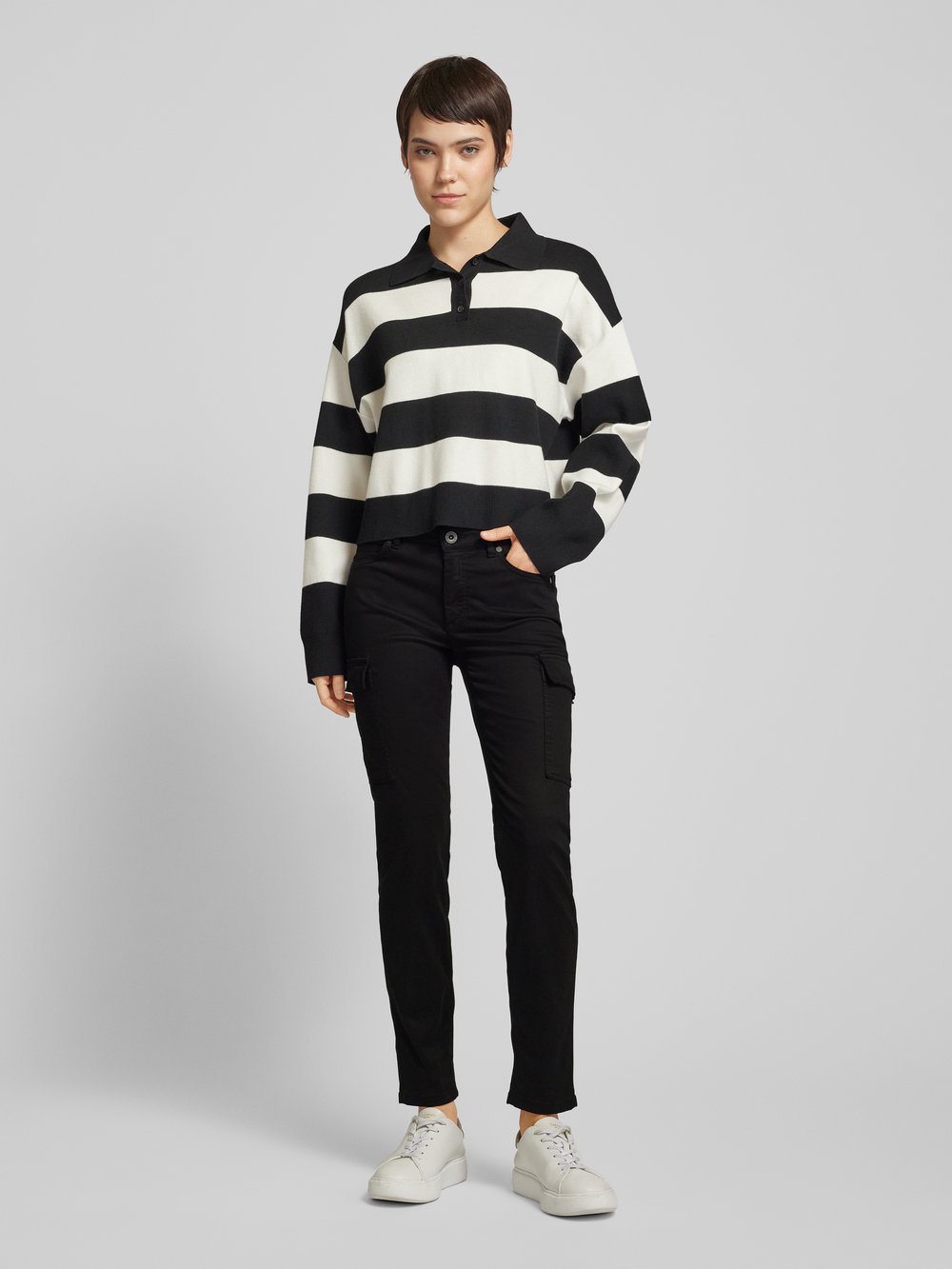 

Узкие брюки-карго простого кроя Marc O'Polo, черный