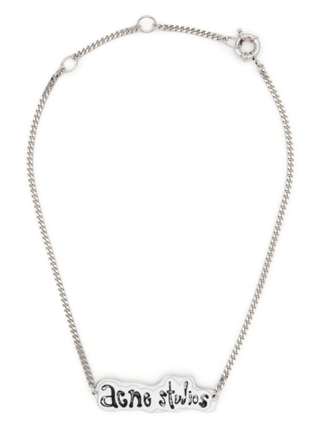 

Колье с подвеской-логотипом Acne Studios, серебряный