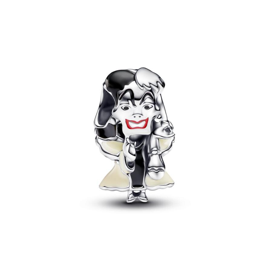 

Шарм Disney Villains Cruella De Vil Pandora, стерлинговое серебро