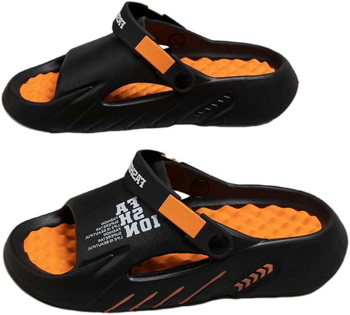 

Массажные сандалии HCHCTRY EVA для мужчин и женщин, модные, больший размер, с мягкой подошвой, легкие, для дома и душа, нескользящие пляжные шлепанцы, комфортные тапочки, черный