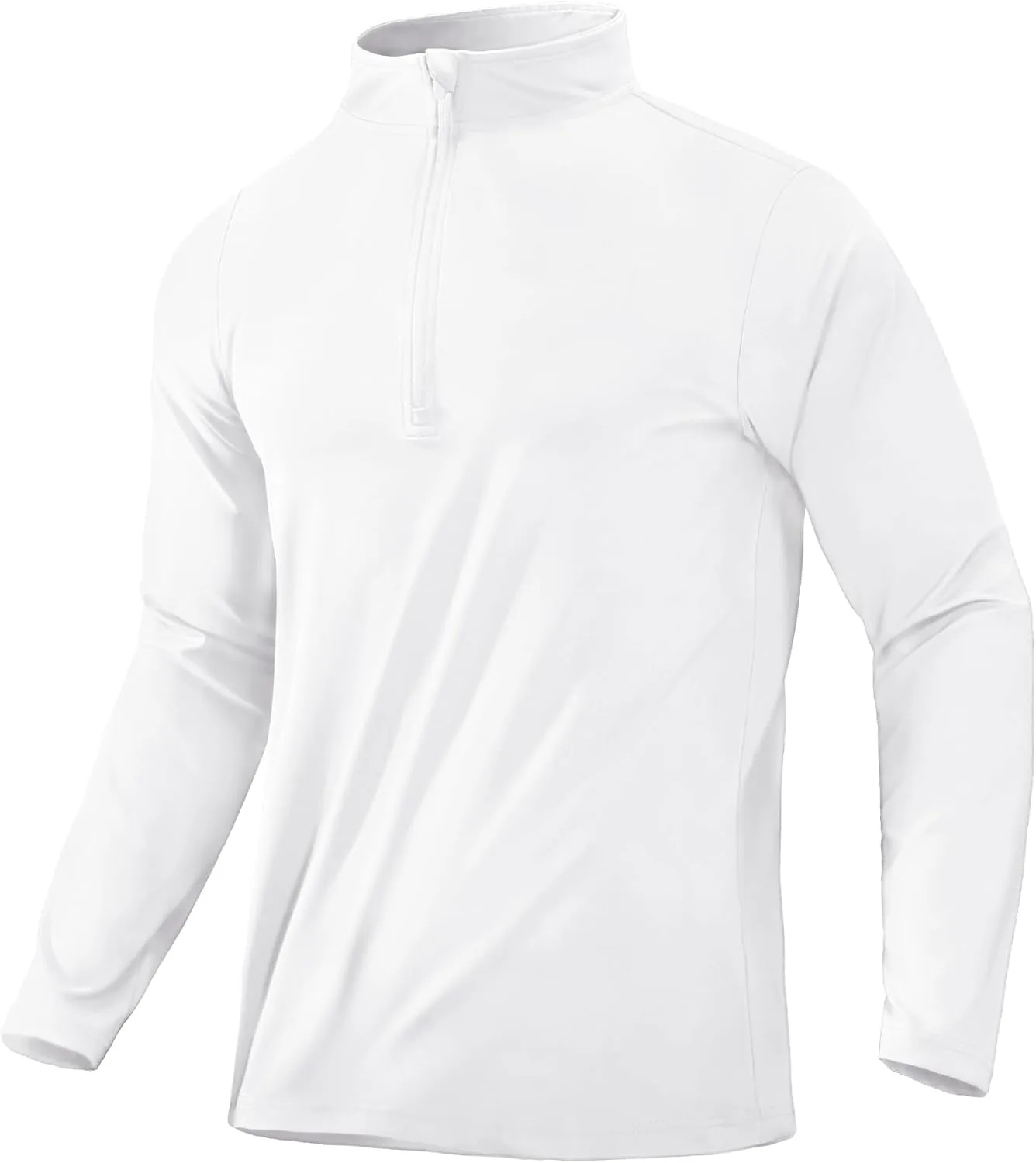 

MIER мужская толстовка Quarter Zip Dry Fit легкая 1/4 Zip с длинным рукавом для бега, гольфа, походов, UPF 50+