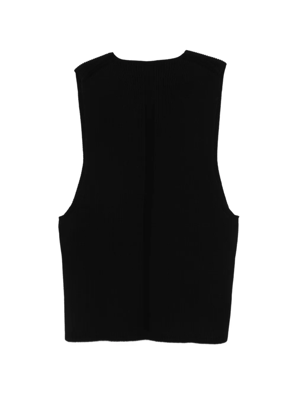 Вязаный жилет с v-образным вырезом Rick Owens, черный — фото 2