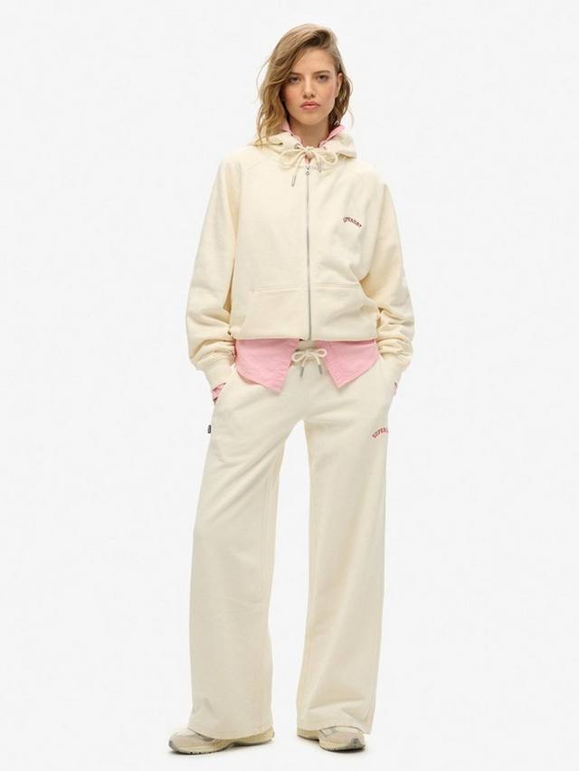 

Элегантные джоггеры Essential Logo с широкими штанинами Superdry, Desert Bone White