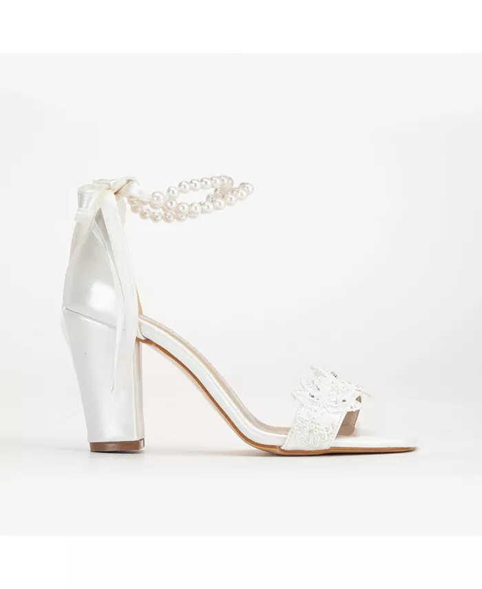 Элегантные свадебные босоножки Helene Lace с жемчугом Forever & Always Shoes
