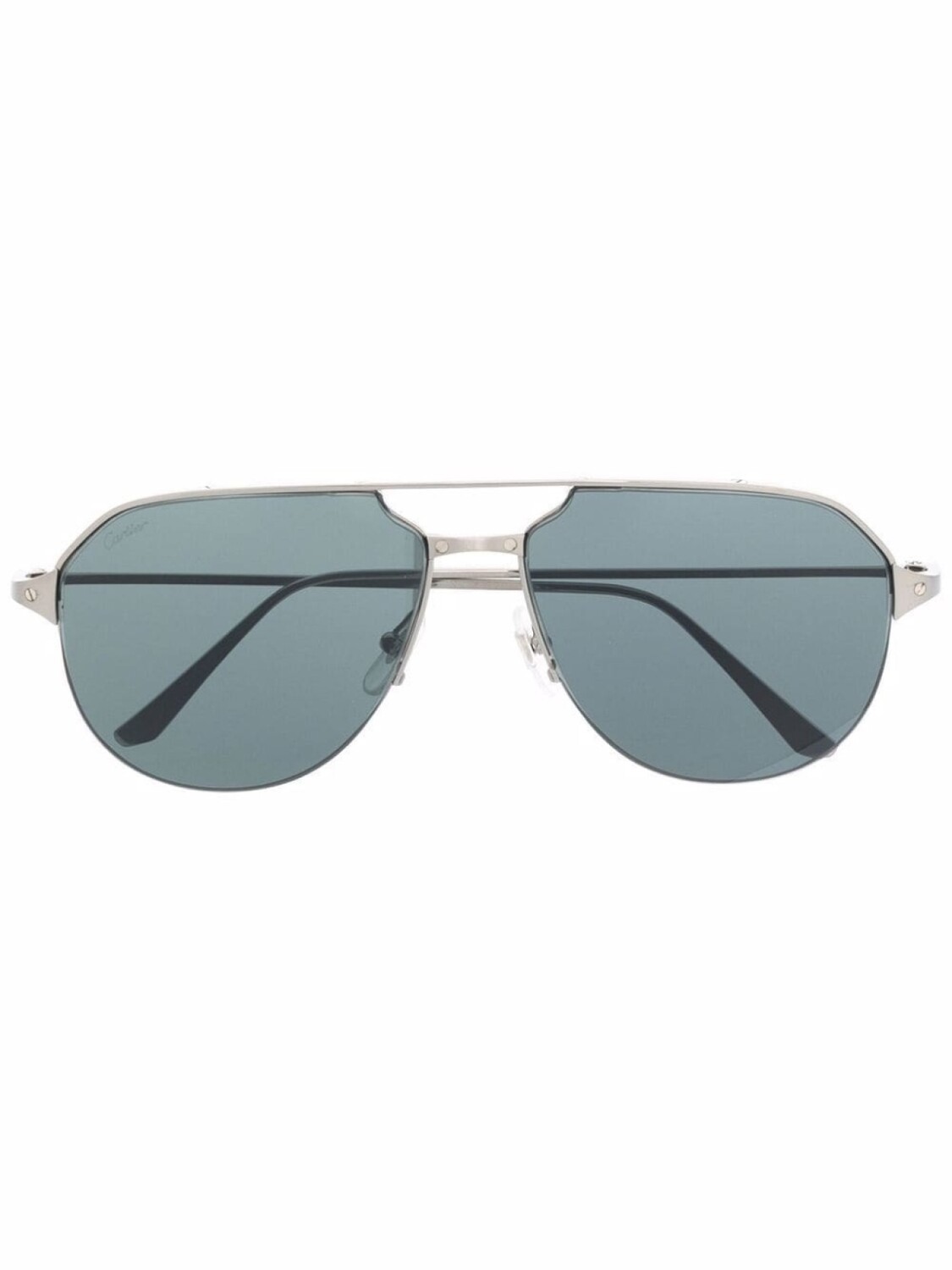 

Cartier Eyewear солнцезащитные очки-пилоты Santos de Cartier, серебряный