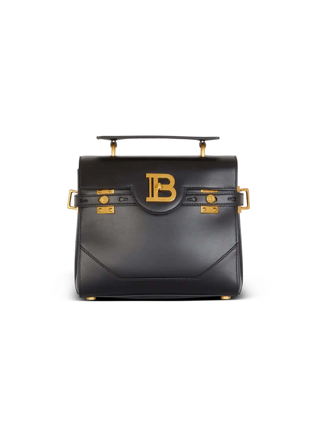 

Сумка B-Buzz 23 из гладкой кожи Balmain, черный/красный