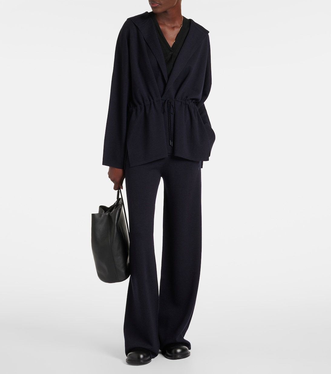 Широкие брюки из натуральной шерсти Wilma Max Mara, Blu Marino — фото 2