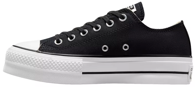 Низкие кроссовки Converse Chuck Taylor All Star на платформе с подъемом, черный/белый — фото 4