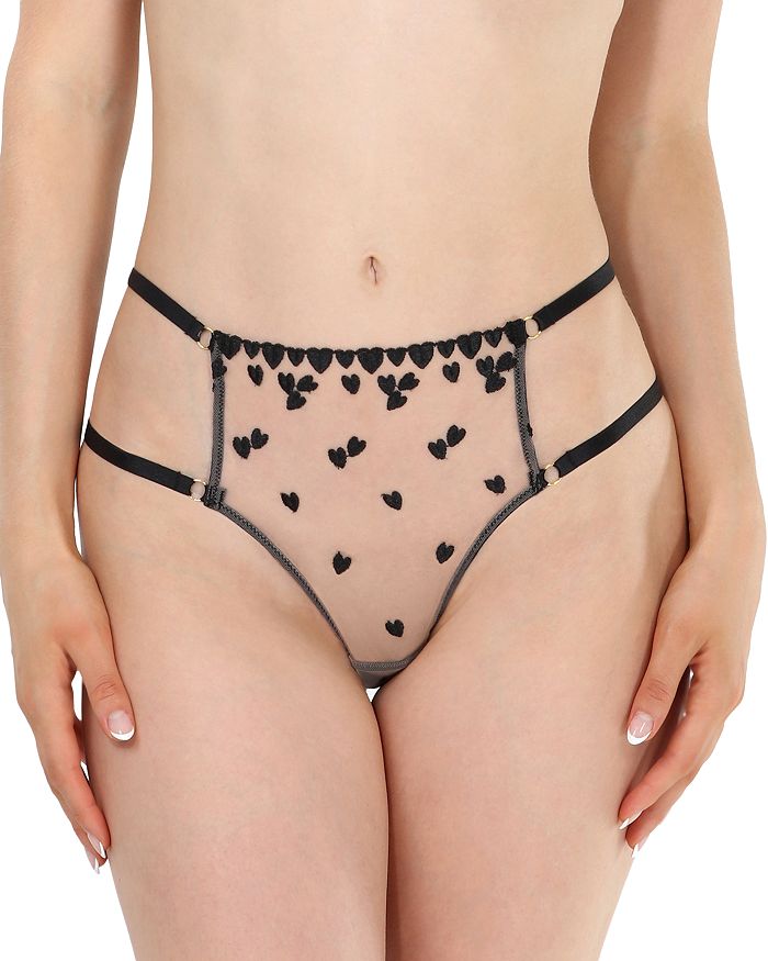 

Катарина Heart Mesh Бикини Honeydew, черный