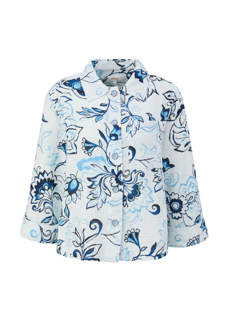 

Блузка с коротким рукавом s.Oliver Blouse, цвет blue/pastel blue/dark blue