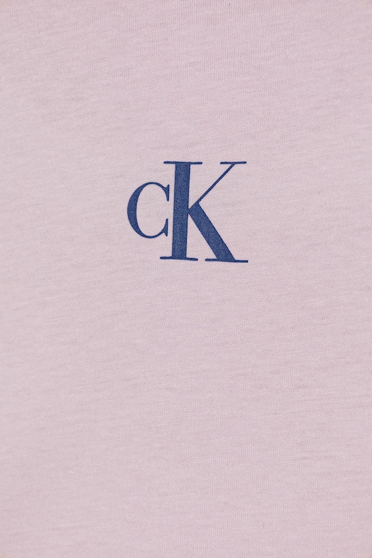 Детская хлопковая кофта с длинным рукавом Calvin Klein Jeans, розовый — фото 3