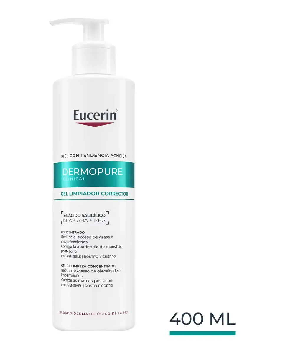 Гель для умывания Eucerin — Корректирующий очищающий гель DermoPure Clinical, 400 мл — фото 2
