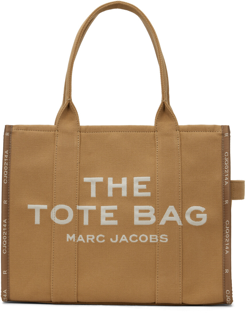 

Светло-коричневая большая жаккардовая сумка-тоут Marc Jacobs