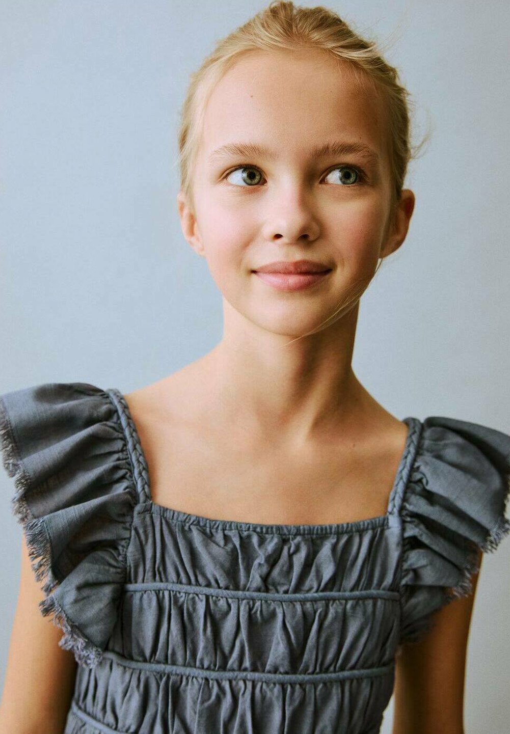 

Блуза PAOLA Mango Kids, темно-синий
