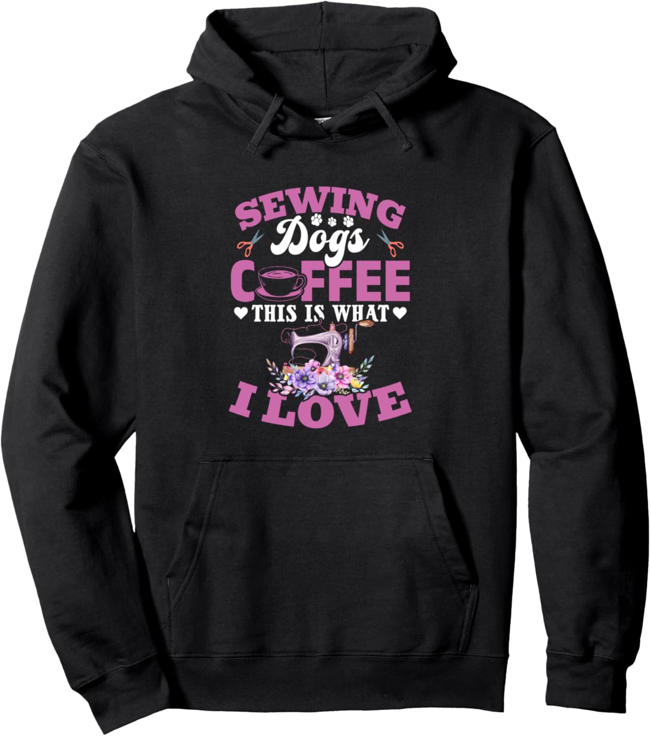 

Sewing Dog Coffee This Is What I Love - Худи с надписью Sewing Dog Sewing Lover Sewing Ideas Seamstress, черный