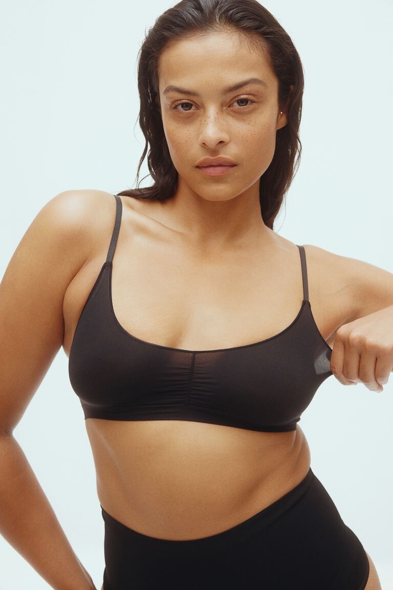 

Бесшовный мягкий бюстгальтер H&M, черный